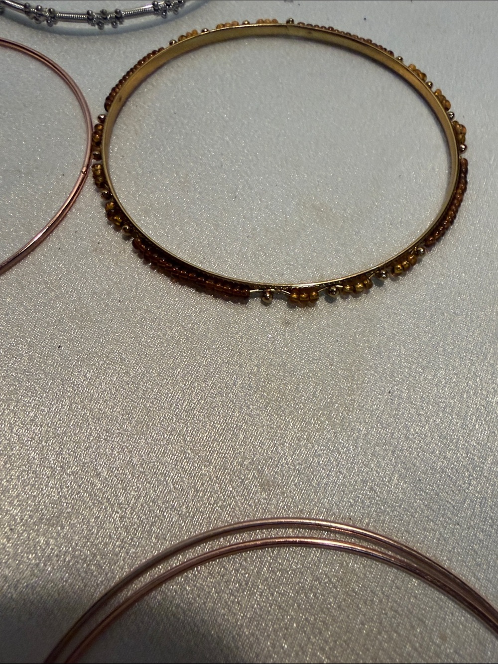 Source Unknown Rose Gold, Gold & Silver Stackable Bracelet Set - Picture 4 of 5